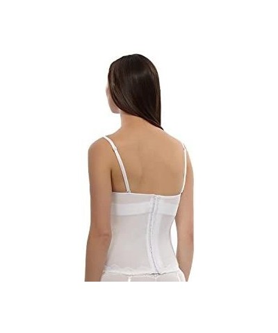 Women's Lace Attraction Bustier - White - CQ1178FAYAL $64.93 Bustiers & Corsets