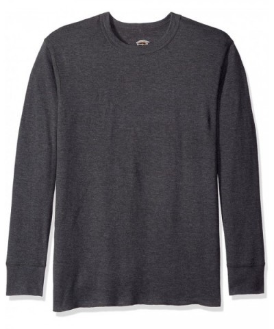 Men's Mid Weight Wicking Thermal Shirt - Granite Heather - C412LN5NF1X $24.74 Thermal Underwear