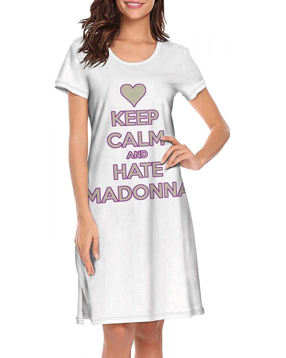 Madonna-New-Album-Madame-X- Sexy Nightgowns Long Nightdress Sleepshirts Pajamas for Women Men - White-336 - C819DYCNQCI $44.6...