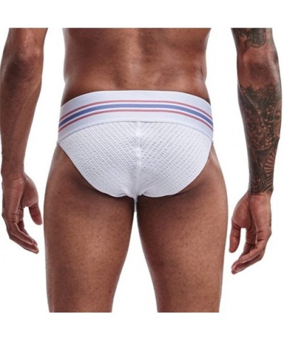 Mens Briefs Underwear Athletic Underwear Brief Cotton Mens Underwear Briefs Sport Underwear - White - C6197320W45 $16.74 Briefs