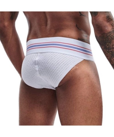 Mens Briefs Underwear Athletic Underwear Brief Cotton Mens Underwear Briefs Sport Underwear - White - C6197320W45 $16.74 Briefs