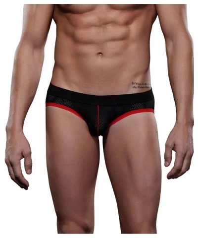 Mens Sexy Mesh Underwear Low-Rise See Through Thong Hollow Jockstrap - Black - C518AM2229W $12.33 G-Strings & Thongs