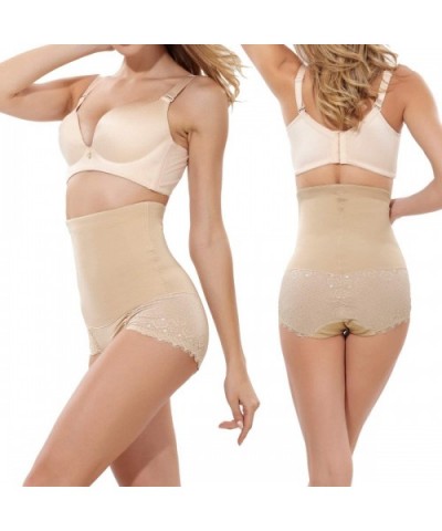 2 Pack Strapless Body Shaper High Waist Tummy Control Butt Lifter Panty Slim - Red+beige - CS18I6SRO63 $17.34 Shapewear