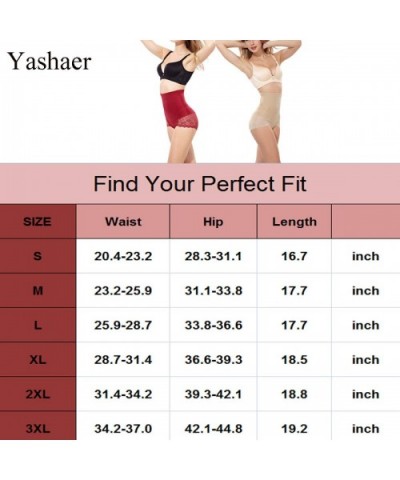 2 Pack Strapless Body Shaper High Waist Tummy Control Butt Lifter Panty Slim - Red+beige - CS18I6SRO63 $17.34 Shapewear