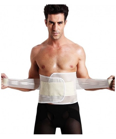 Men's Waist Trimmer Girdle Trainer Sweat Workout Beer Belly Back Lumbar Support - Skin - CN18EWIRG28 $22.78 Shapewear