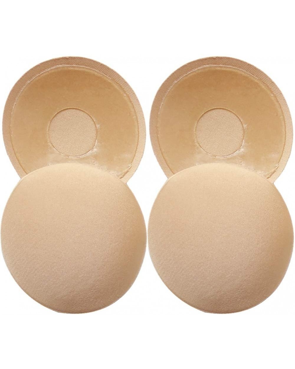 Nipple Covers for Dancer Reusable Self-Adhesive Breathable Bra Pads Round Silicone Nippleless Breast Pasties - 2 Pair - CP18O...