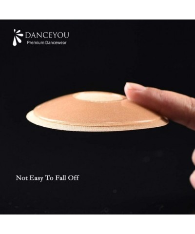 Nipple Covers for Dancer Reusable Self-Adhesive Breathable Bra Pads Round Silicone Nippleless Breast Pasties - 2 Pair - CP18O...