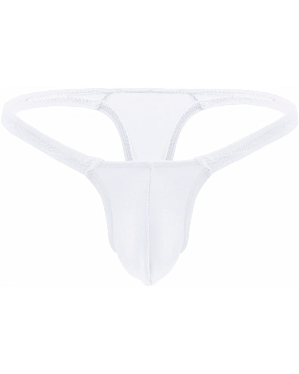 Mens Bulge Comfy Support G-String Thong Underwear - White - C712JI4QU7R $26.22 G-Strings & Thongs