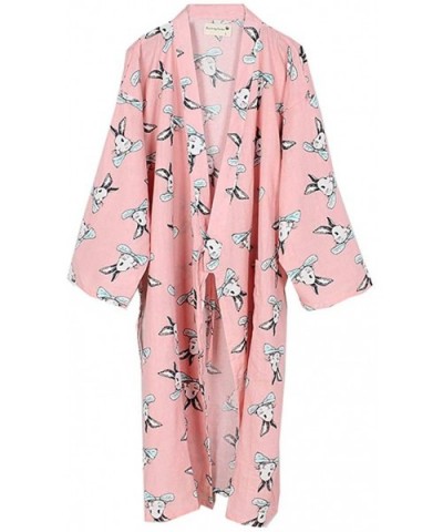 Japanese Women's Robe Cotton Dressing Gown Kimono Pajamas Nightgown[Size L] - Blue952 - CZ18GE7NLKO $55.79 Nightgowns & Sleep...