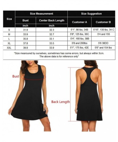 Sexy Sleepwear for Women Tank Nightgown Chemise Racerback Sleeveless Sleep Dress - Pink - C71983YEEY8 $28.87 Nightgowns & Sle...