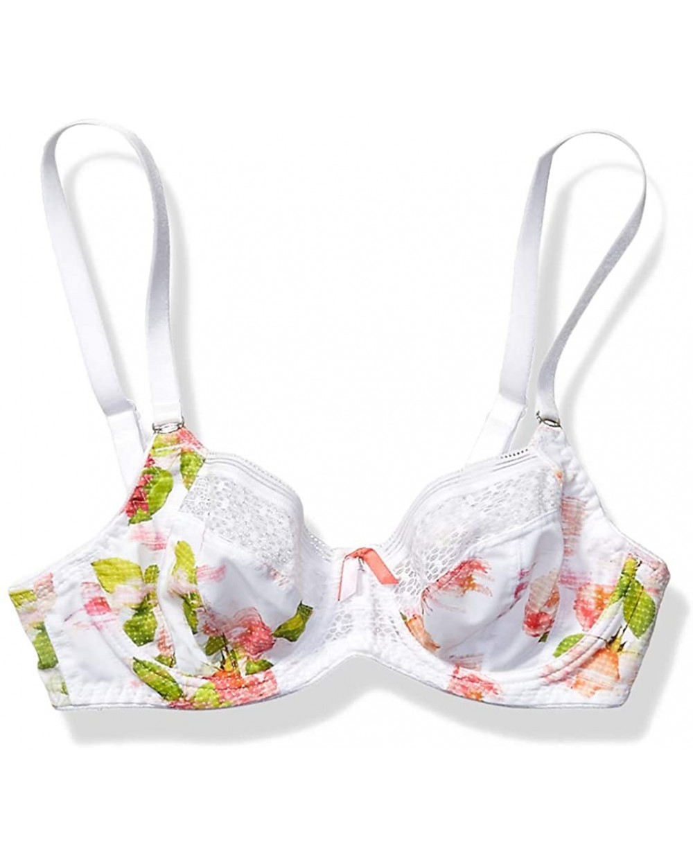 Women's Rose Tapestry Side Support Underwire Bra Bra - White - CT180KUYWIG $68.88 Bras