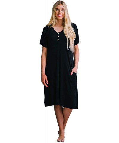 House Dress or Sleep Dress - Black - CR18CIYEYSU $69.58 Nightgowns & Sleepshirts