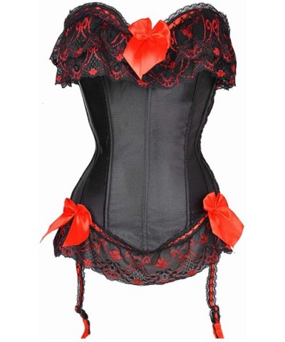 Women's Bustier Corset Sexy Bones Overbust Waist Cincher Shapewear Top Gothic - Black-lace - C118X0LE2H7 $40.11 Bustiers & Co...