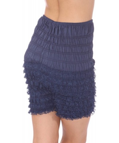 Jaime Pettipants- Style N21- Woman Costume Shorts- Sexy Ruffle Panties- Lacey Dance Shorts - Navy Blue - C7110I551GH $26.33 P...