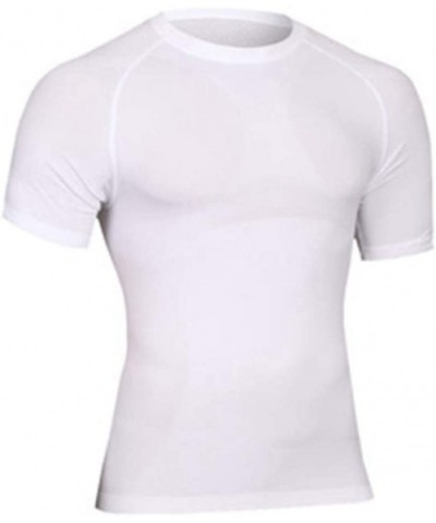 Mens Body Underwear Corset for Shaper Body Slimming Waist Girdle Shirt Shapewear Strong Tops - White - CZ192MM68NR $32.64 Sha...
