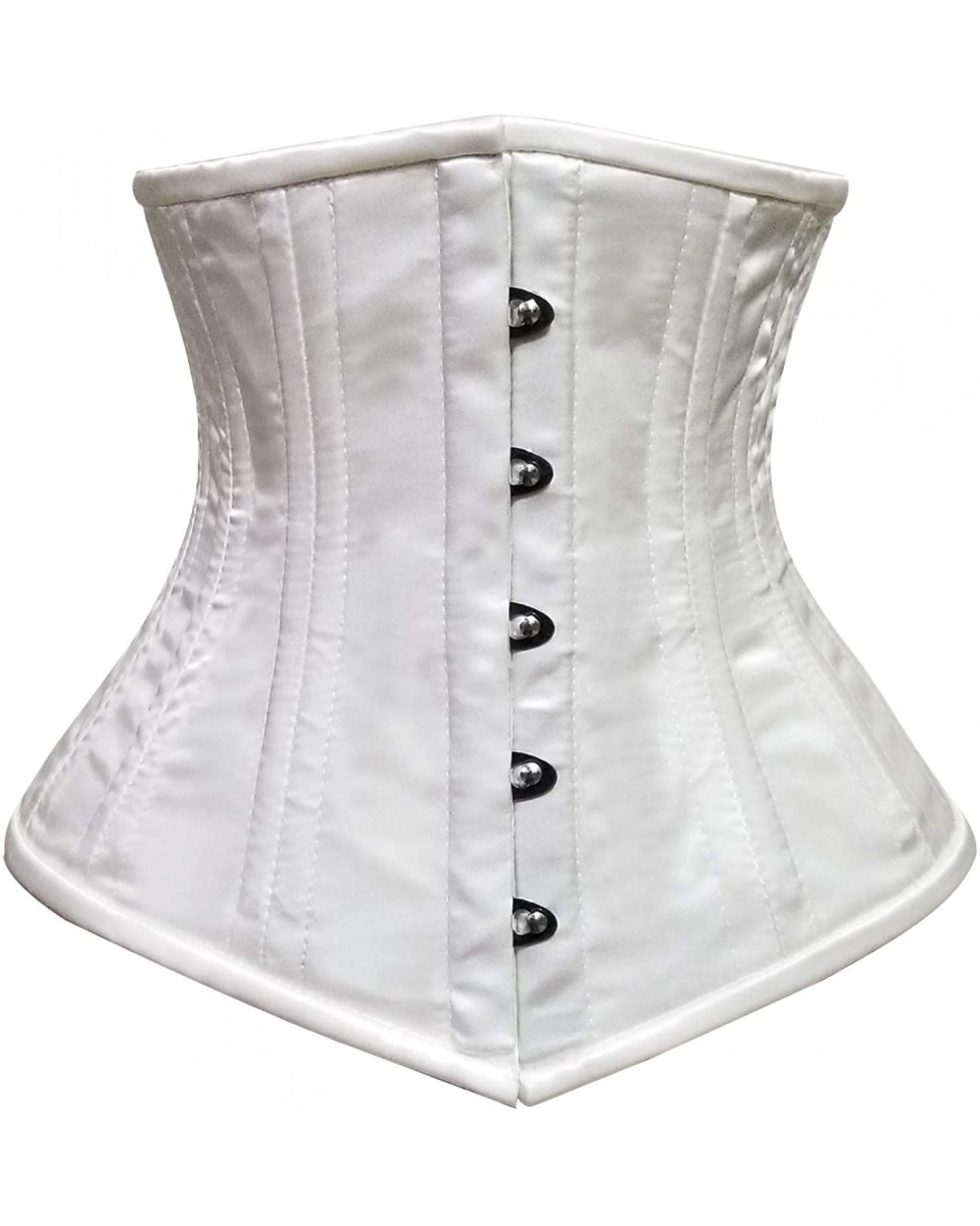 Heavy Duty 18/26 Double Steel Boned Waist Training Satin Underbust Tight Shaper Corset 979 - Ivory Satin (for Normal Torso-fi...