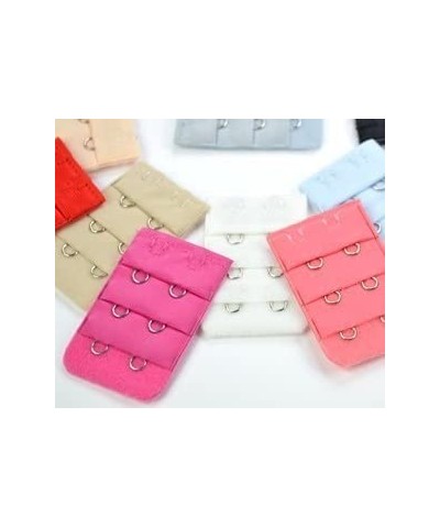 17pcs 2 Hook 3 Rows Assorted Random Colors Women Spacing Bra Clip Extender Strap - CT12HWMT3JT $14.11 Bras