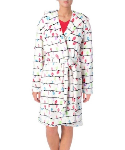 Unisex Adult Fuzzy Fleece Robe - Northern Lights - C712I56023H $37.81 Robes