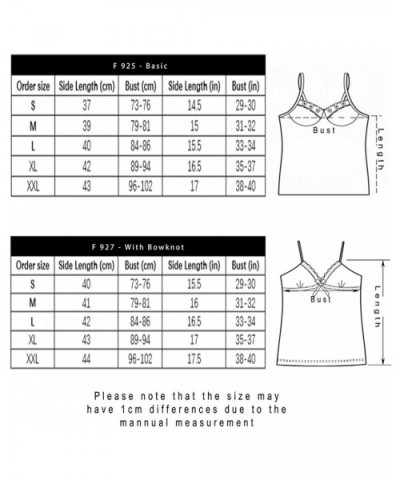 Womens Sexy Lace Camisole with Premium Cotton Tank Top with Adjustable Strapes Italian Designed Ultra Soft - F925-white - C31...