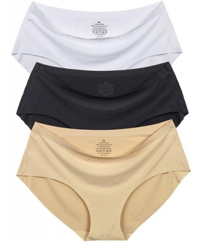 Women's No Show Hiphugger Panties Pack of 6 - White/Black/Nude - CH18YG5IXZG $23.48 Panties