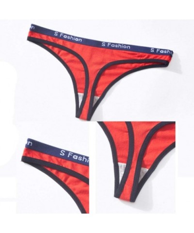 Sexy Women Thong Panties Fashion Letter G-String Underpants Lingerie Briefs - Red - CH196D8C3IZ $12.86 Robes