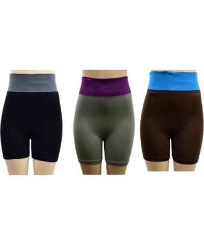 Seamless Cansual Shortie High Waist Shorts Boxer Boyshort (Packs of 6) - CJ183ODMXO5 $18.01 Panties