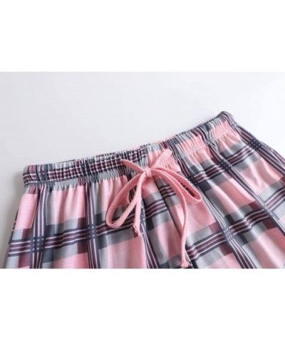 Women Pajamas Cute Tank and Shorts Set Soft PJS Summer - Grey-pink Plaid - C718T03QZIY $24.03 Sets