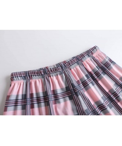 Women Pajamas Cute Tank and Shorts Set Soft PJS Summer - Grey-pink Plaid - C718T03QZIY $24.03 Sets