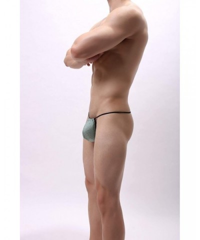 Men Breathable Thong Underwear U Convex Pouch Underwear T-Back G-String - Gry+blu+gre+pur+yel - C7192HAMQML $37.22 G-Strings ...