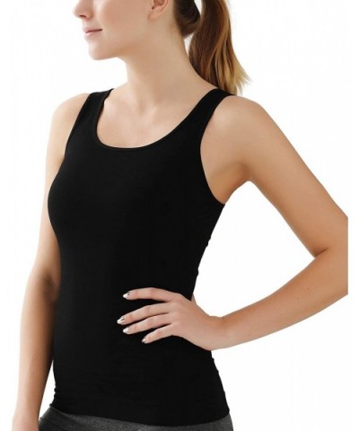 Women's Tummy Control Shapewear Tank Tops Body Shaper Compression Top - Black - C918SOXH6C4 $16.04 Shapewear